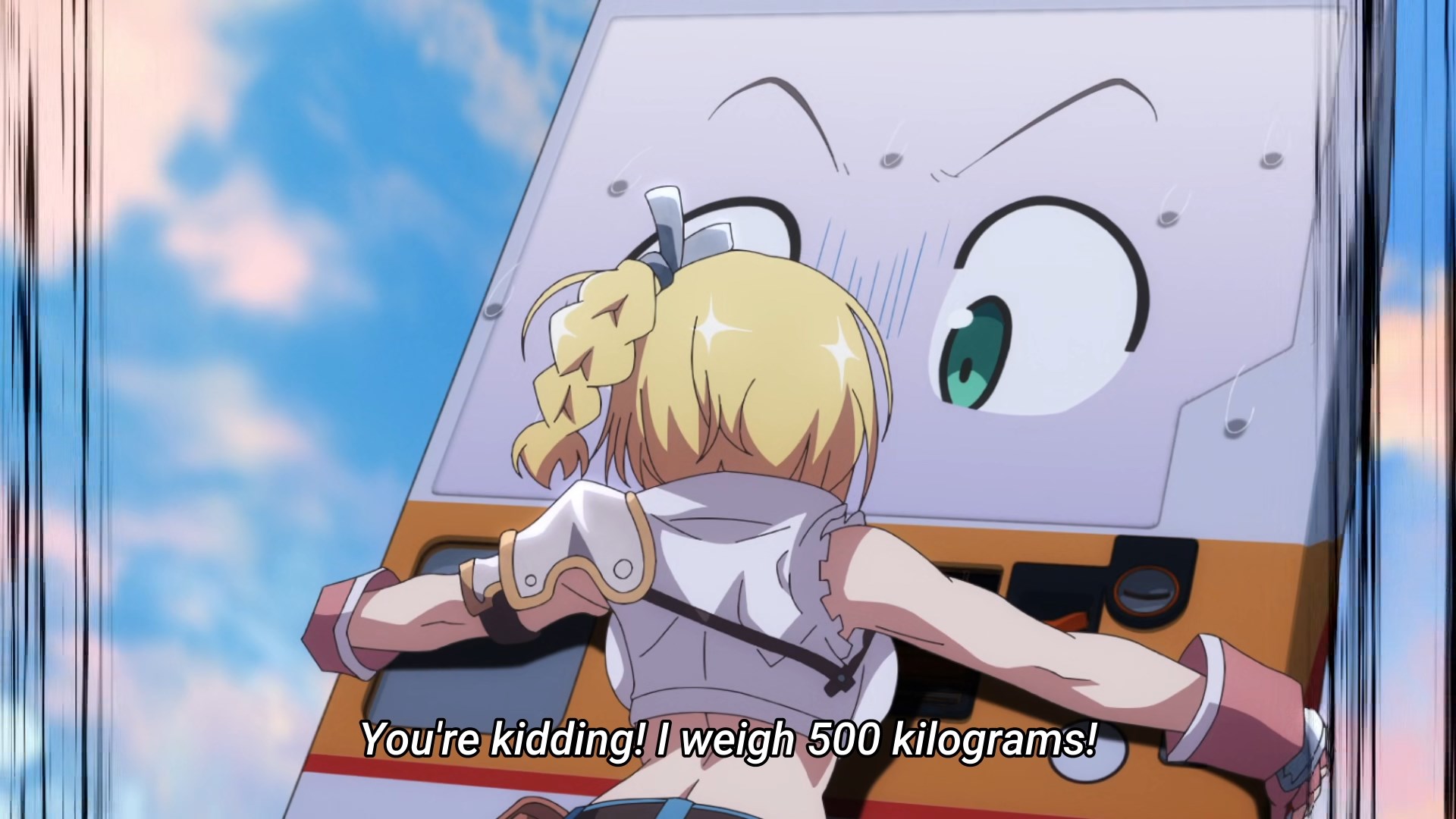 Lammis casually lifting up the 500kg vending machine Boxxo